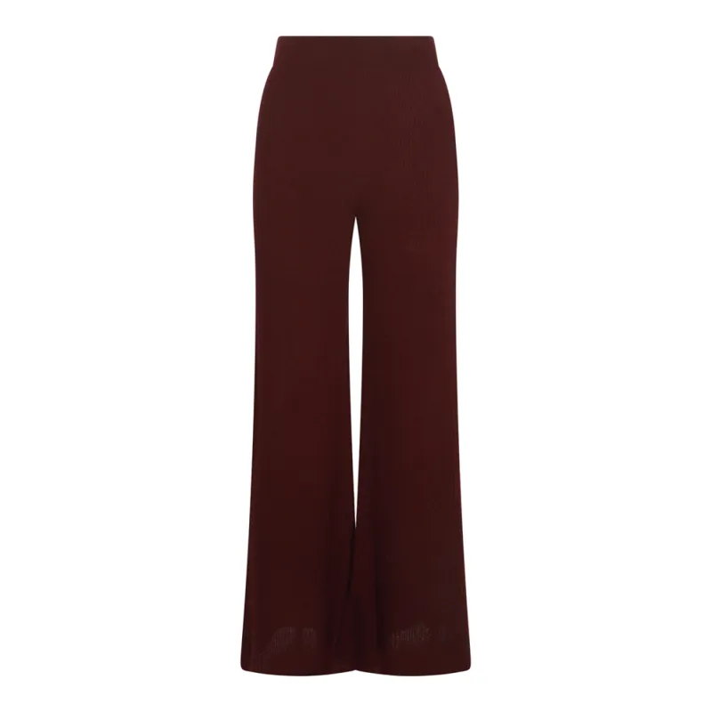 Loro Piana Camino Ribbed Flared Trousers