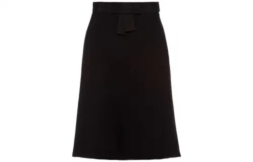 MIU MIU Knit Long Skirts Women's Black Mid Length A Line Skirt