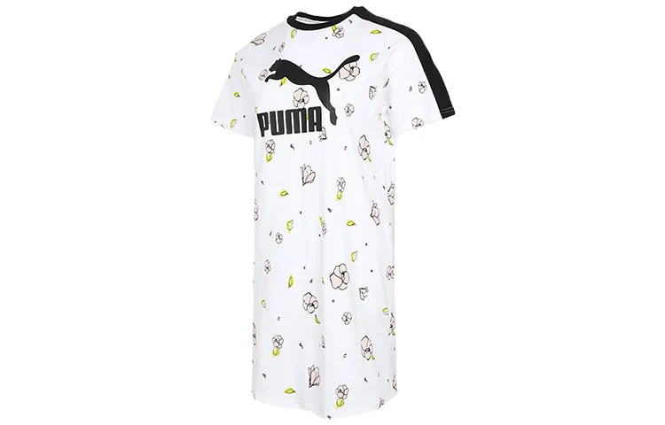 PUMA Short Sleeved Dress Women's White