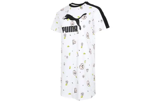PUMA Short Sleeved Dress Women's White