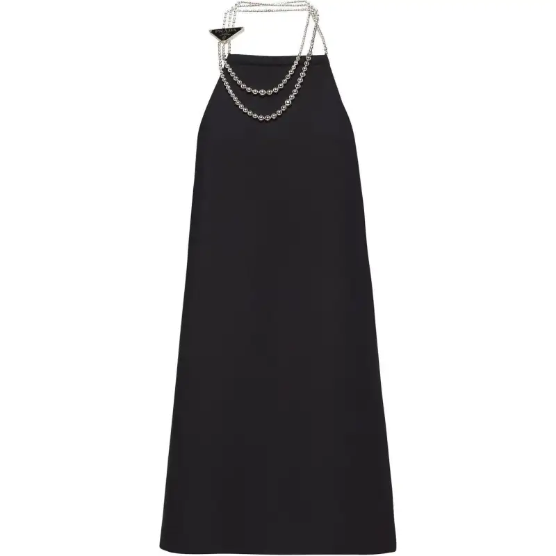 Prada beaded halterneck minidress