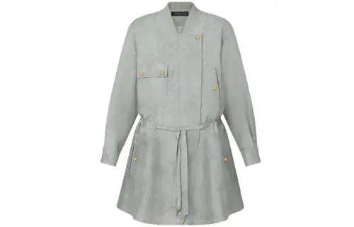 LOUIS VUITTON FW21 Long Sleeved Dress Women's Green