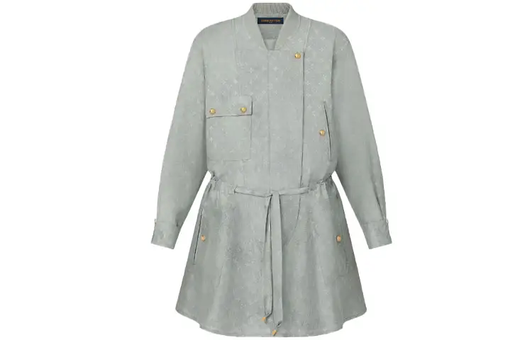LOUIS VUITTON FW21 Long Sleeved Dress Women's Green