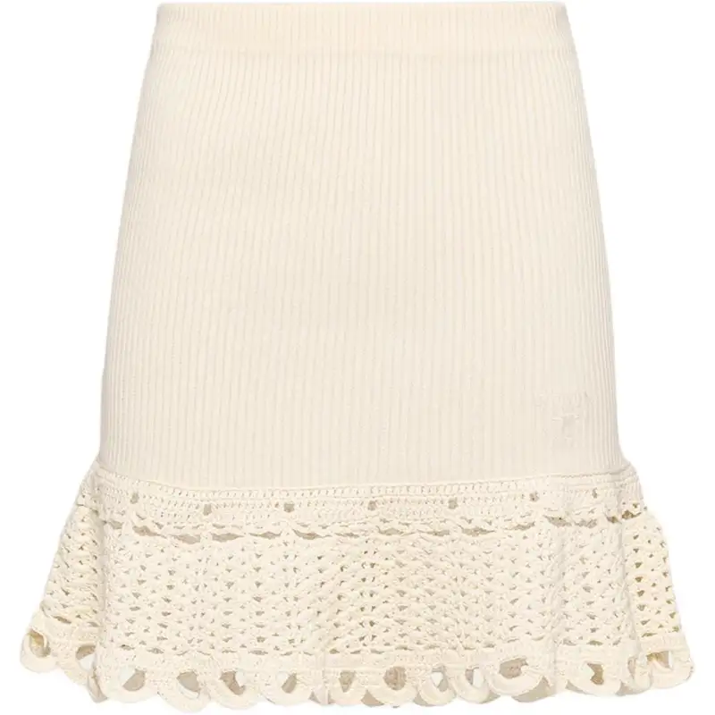 PRADA Knit Long Skirts Women's Ivory White Mid Length Other