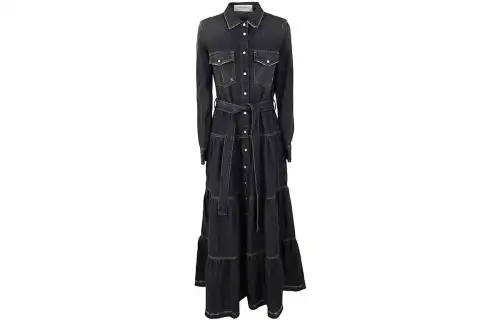 Golden Goose distressed denim shirt dress