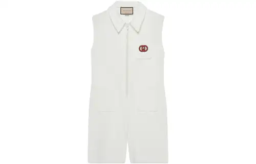 GUCCI FW23 Sleeveless Jumpsuit Women's White