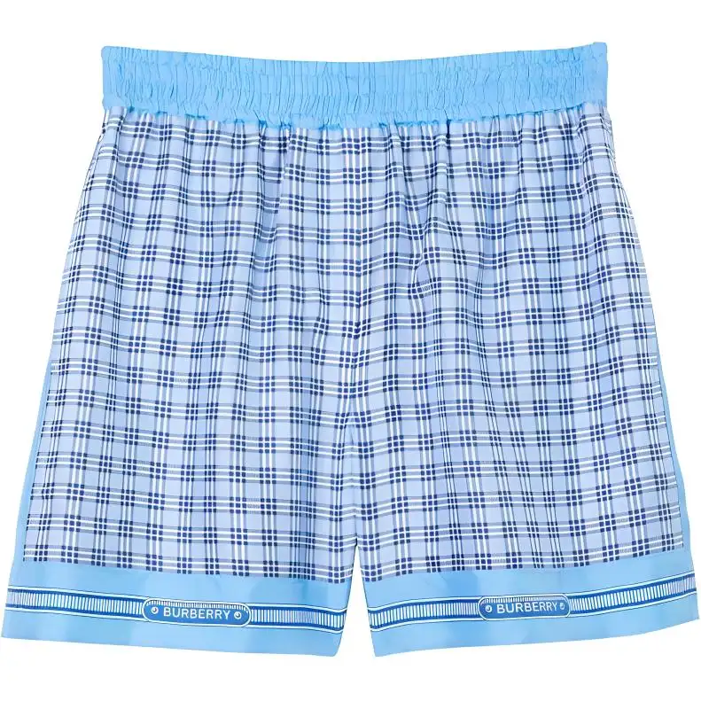 【Previous Season】checked silk shorts