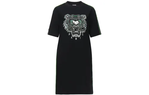 KENZO Pre Owned Tiger graphic Short sleeves Mini Dress