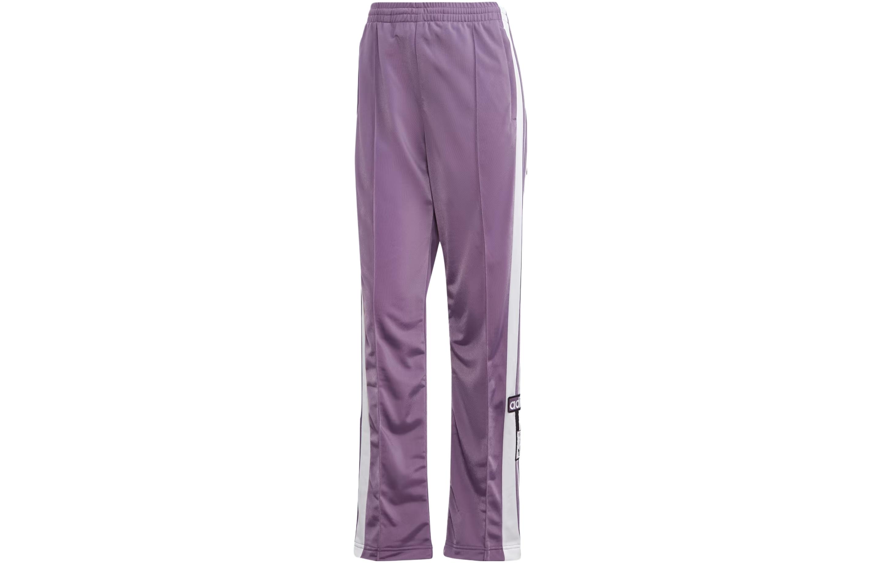 Adidas originals Trefoil Adicolor Classics Adibreak Joggers Striped Color Block Logo Print Knitted Joggers Women's Shadow Violet