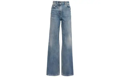 Prada bleached-effect straight-leg jeans