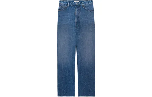 Balenciaga Jeans Women's Blue Moderate Straight Fit Pants