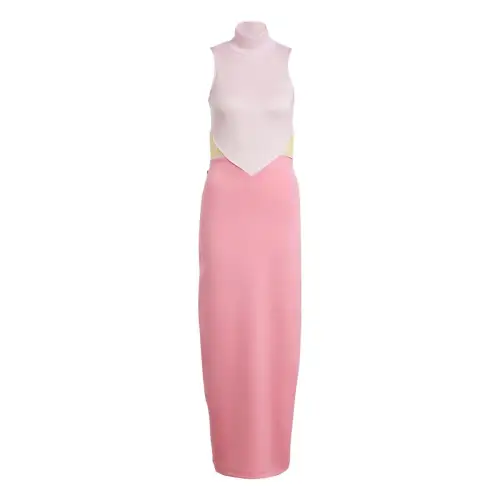 Adidas Originals Sleeveless Dresses Women's Pink Turtleneck Moderate Long
