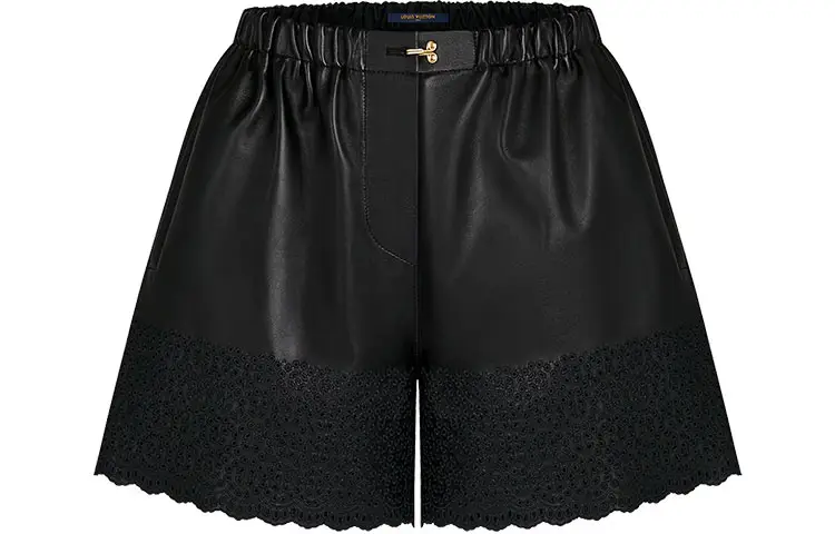 LOUIS VUITTON New Quarterly Products Of LV Casual Shorts Women's Black Moderate