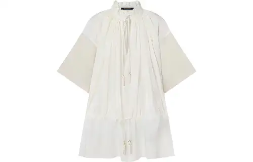 LOUIS VUITTON Short Sleeved Dress Women's White