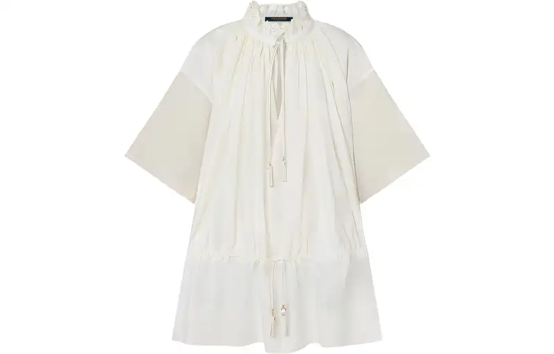 LOUIS VUITTON Short Sleeved Dress Women's White
