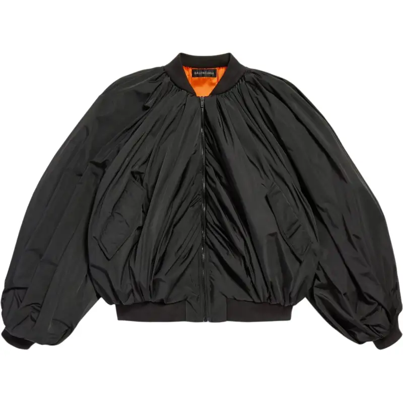 Balenciaga draped bomber jacket