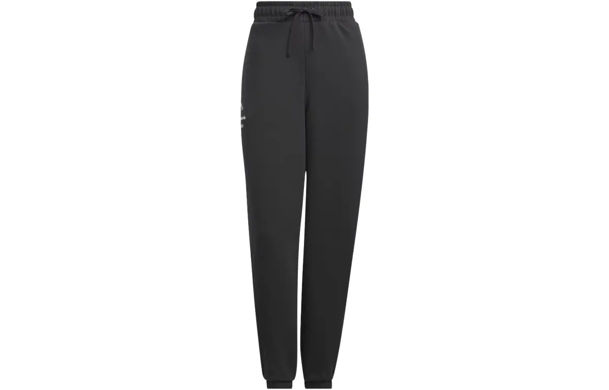 Adidas Knitted Sweatpants Women's Black Moderate Cuffed Pants