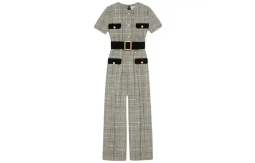 GUCCI Jumpsuits Women's Gray Moderate Straight Fit Pants