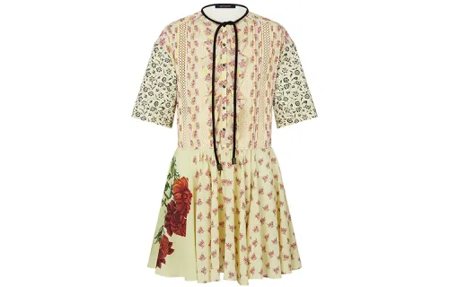 LOUIS VUITTON Short Sleeved Dress Women's Multicolor