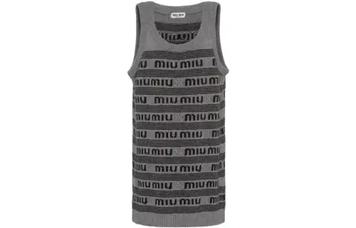 【Previous Season】logo-print sleeveless dress