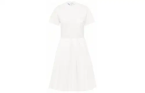 PRADA Short Sleeved Dress Women's White