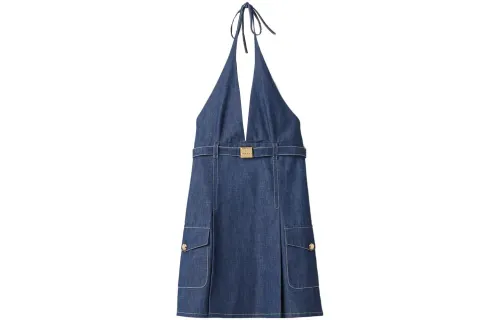 MIU MIU FW23 Slip Dress Women's Blue