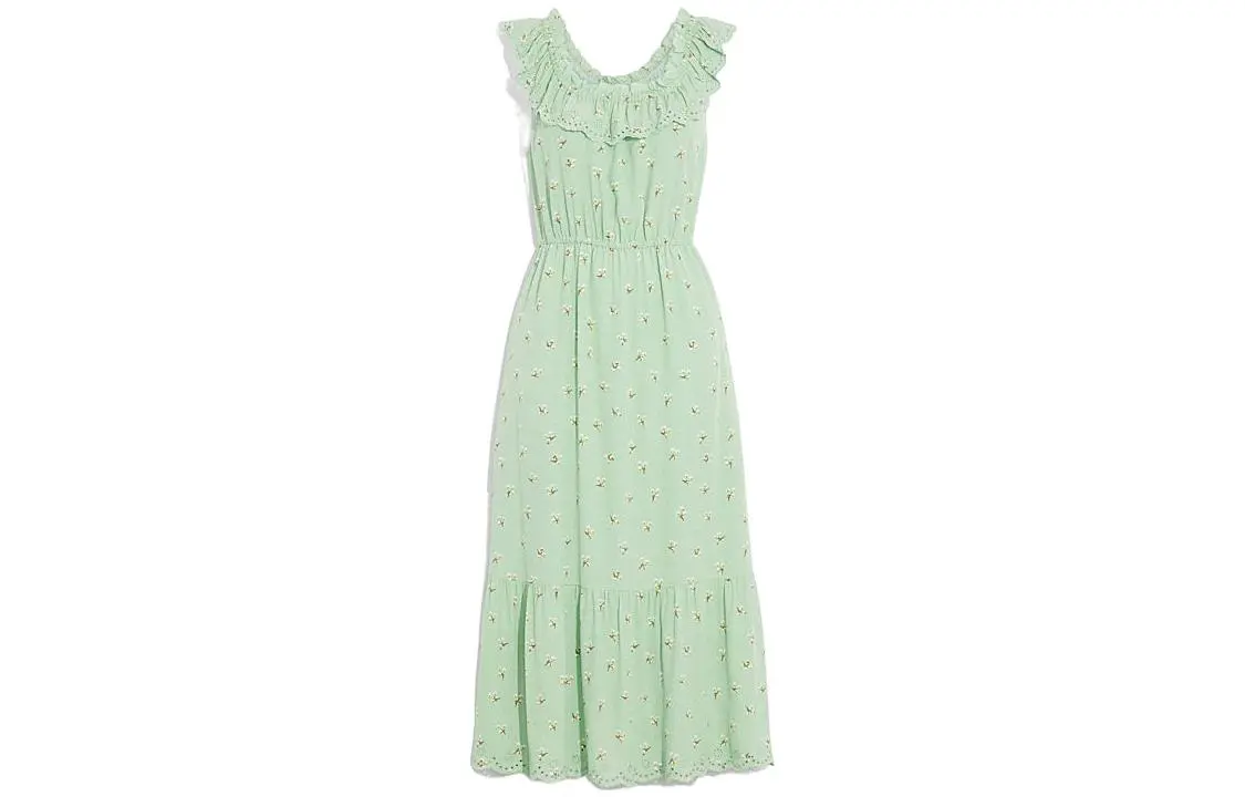 COACH Sleeveless Dress Women's Green