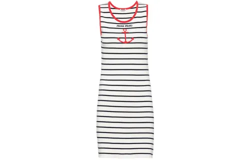 MIU MIU Sleeveless Dress Women's White