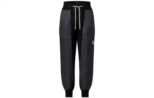 LOUIS VUITTON Knitted Sweatpants Women's Black