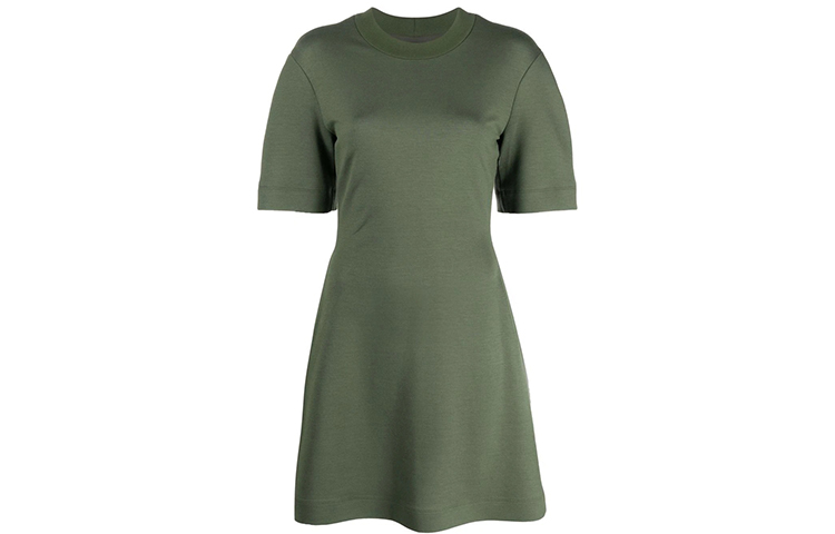 Женское платье Alexander McQueen FW21 A-Line Dress (зеленое)
