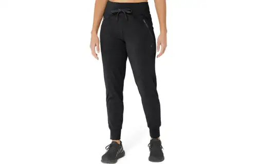 ASICS Knitted Sweatpants Women's Black Moderate Cuffed Pants