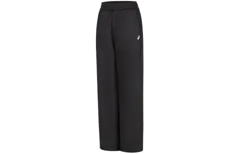 ASICS Solid Color Outdoor Casual Elastic Cuff Straight Fit Loose Fit Fleece Lined Thermal Knitted Sweatpants
