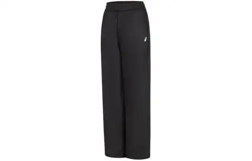 ASICS Solid Color Outdoor Casual Elastic Cuff Straight Fit Loose Fit Fleece Lined Thermal Knitted Sweatpants