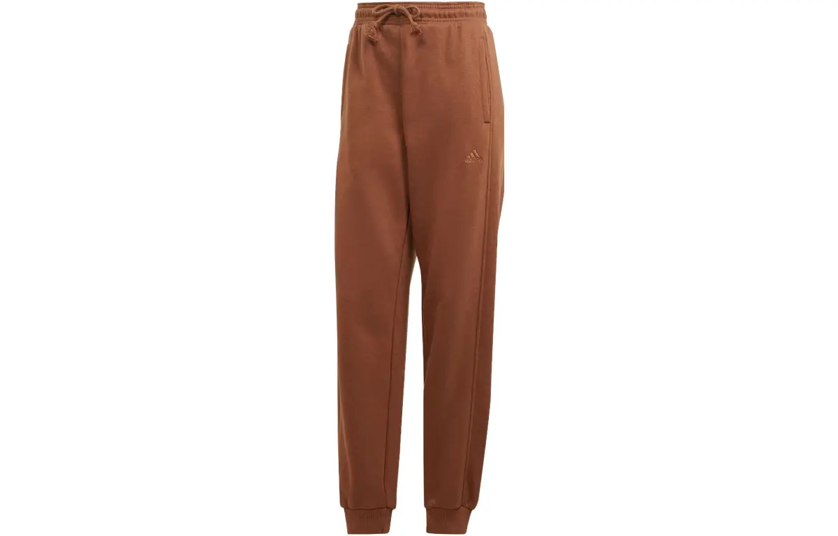 Adidas All Szn Fleece Pants Solid Color Logo Label Thickened And Fleece Lined Elastic Cuff Loose Fit Knitted Sweatpants