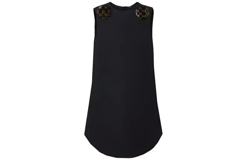 LOUIS VUITTON Oversized Braided Button Dress