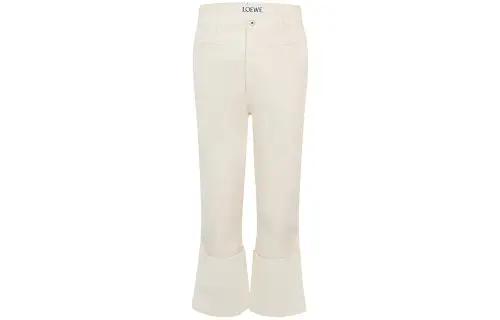 LOEWE Jeans Women's Ecru Moderate Wide Leg Pants