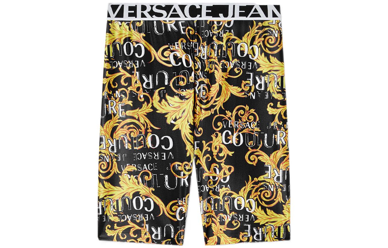 Женские шорты Versace JEANS COUTURE (черно-золотые)