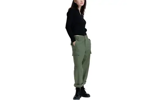 UNIQLO Cargo Pants Women's Grass Green