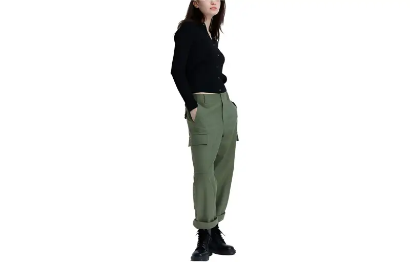 UNIQLO Cargo Pants Women's Grass Green