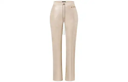 LOUIS VUITTON Knitted Sweatpants Women's Beige