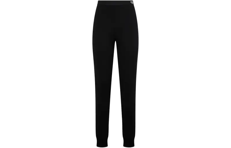 PRADA Logo Printed Cuffed Ankle Trousers