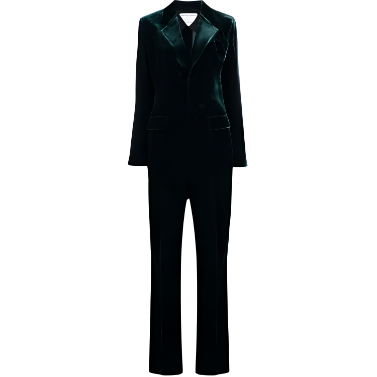 Bottega Veneta Jumpsuits Women's Green Moderate Straight Fit Pants