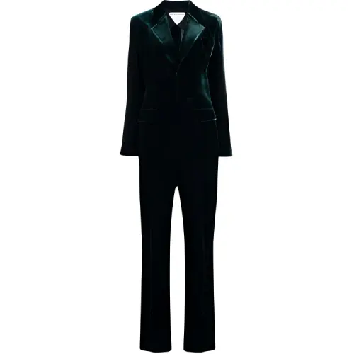Bottega Veneta Jumpsuits Women's Green Moderate Straight Fit Pants