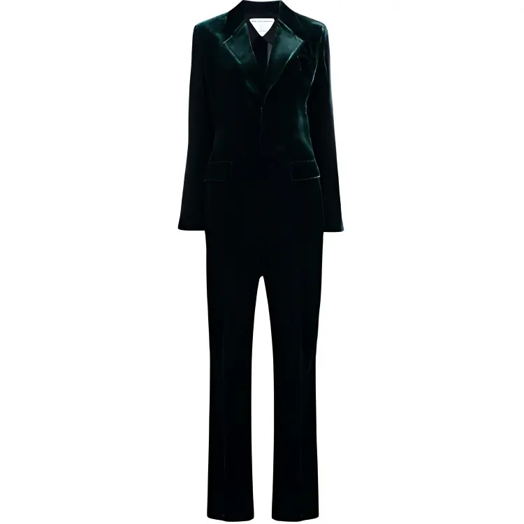 Bottega Veneta Jumpsuits Women's Green Moderate Straight Fit Pants