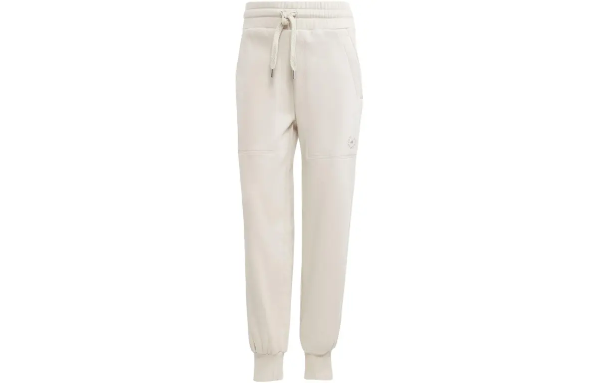 Adidas X Stella McCartney Knitted Sweatpants Women's Ecru Moderate Cuffed Pants