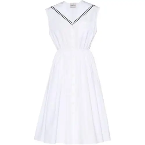 【Previous Season】sailor poplin midi dress