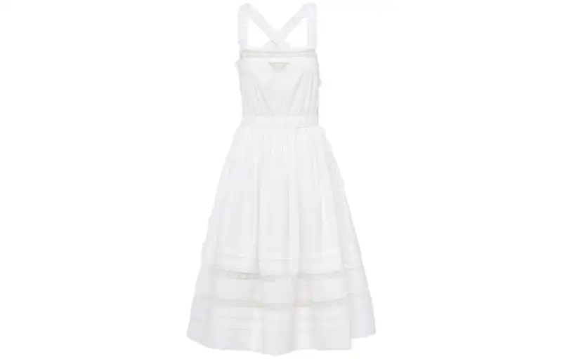 PRADA SS22 Sleeveless Dress Women's White