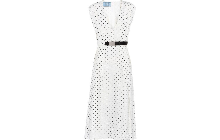 PRADA SS21 Sleeveless Dress Women's White