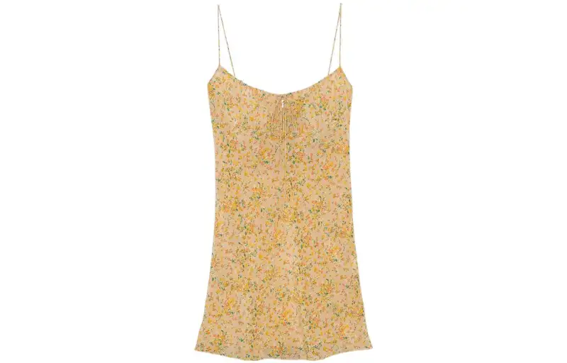 SAINT LAURENT Allover Floral Printed Mini Dress