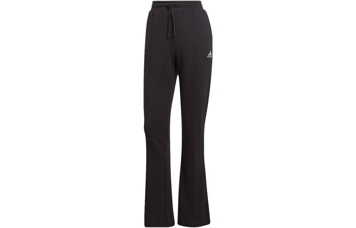 Adidas Knitted Sweatpants Women's Black Moderate Flared Pants